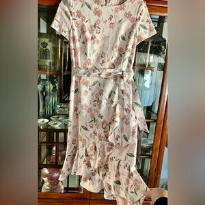 Calvin Klein Pink Floral High Low Dress, new without tags, never worn. Size 2